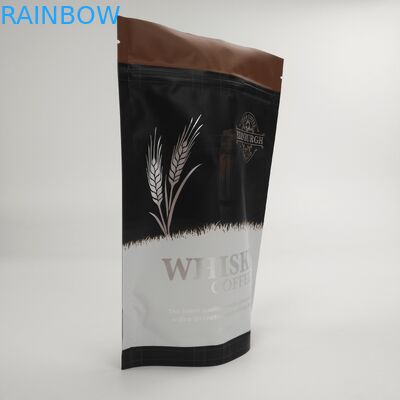 Le support stratifié fait sur commande de papier aluminium vers le haut de l'emballage de thé de papier d'aluminium de prix usine met en sac des sacs d'emballage de café avec la coutume