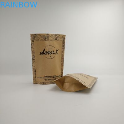Tenez-vous vers le haut des sacs de café de empaquetage zip-lock des fabricants 12oz de papier de Brown emballage de sac de café de Mylar avec la valve