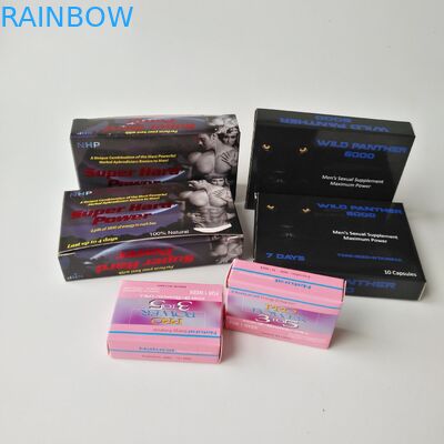 Emballage rectangulaire de empaquetage fait sur commande B de papier de maquillage de cil brillant de pilules de boîte de papier de Logo Recycled Cosmetic Contact Lenses