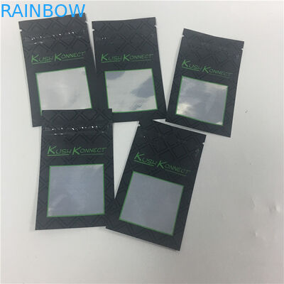 Le PE UV de l'impression KUSH empêchent des enfants des sacs s'ouvrants de tabac avec la fenêtre