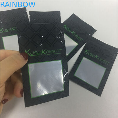 Le PE UV de l'impression KUSH empêchent des enfants des sacs s'ouvrants de tabac avec la fenêtre