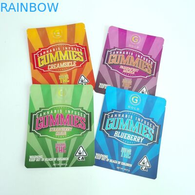 Digital imprimant trois poches scellées par côté a adapté les sacs aux besoins du client plats avec la tirette