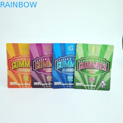 Digital imprimant trois poches scellées par côté a adapté les sacs aux besoins du client plats avec la tirette