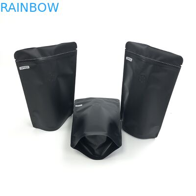 Support fait sur commande de Logo Size Resealable Aluminum Foil du noir 250G d'OEM avec les valves de dégazage pour le café Bean Packaging Pouch