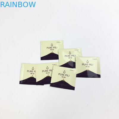 La coutume a imprimé le sachet cosmétique scellé par côté du papier d'aluminium trois pour l'emballage d'échantillon