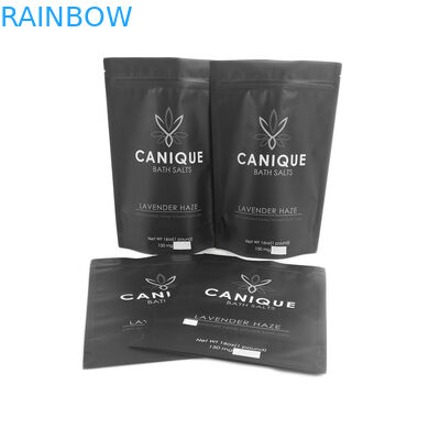 La preuve d'odeur met en sac la tirette de catégorie comestible met en sac le sac fait sur commande argenté brillant métallique sec de Mylar de sel de Bath du logo 16OZ de graines de fleur