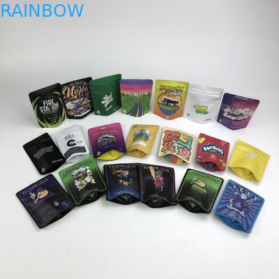 les biscuits de preuve d'odeur de 100micron VMPET mettent en sac 3.5g 7g 14g Cannabies Mylar