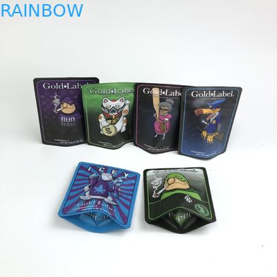 les biscuits de preuve d'odeur de 100micron VMPET mettent en sac 3.5g 7g 14g Cannabies Mylar