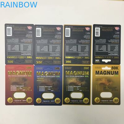 Le papier adapté aux besoins du client de magnum de quatre couleurs carde les boîtes de papier pour l'emballage de capsules de pilule