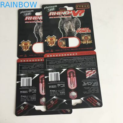 Le papier adapté aux besoins du client de magnum de quatre couleurs carde les boîtes de papier pour l'emballage de capsules de pilule