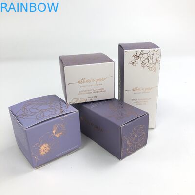 Carton blanc d'épaisseur UV brillante faite sur commande de Matt Film With 400g pour l'échantillon cosmétique Argan Oil Paper Box Packaging