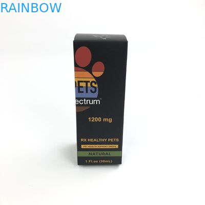 Le film brillant fait sur commande avec le carton blanc de l'épaisseur 400g pour la médecine Spary met l'emballage en bouteille de boîte de papier de bijoux