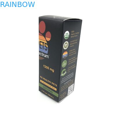 Le film brillant fait sur commande avec le carton blanc de l'épaisseur 400g pour la médecine Spary met l'emballage en bouteille de boîte de papier de bijoux