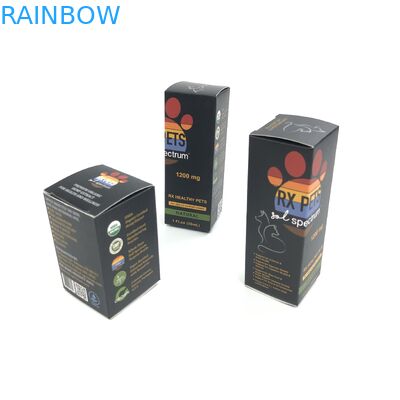 Le film brillant fait sur commande avec le carton blanc de l'épaisseur 400g pour la médecine Spary met l'emballage en bouteille de boîte de papier de bijoux