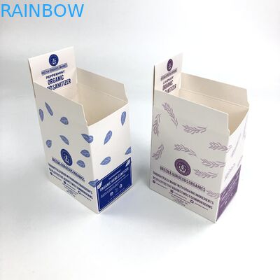 UV faits sur commande de Matt Film de relief avec le carton blanc d'épaisseur de 400g 350g pour des bouteilles de 30ml 60ml montrent l'emballage de boîte de papier