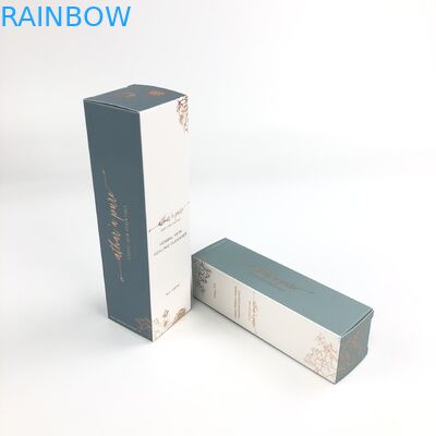 Le logo au détail fait sur commande a imprimé des bouteilles de soins de la peau ou cogne la boîte cosmétique de papier d'emballage