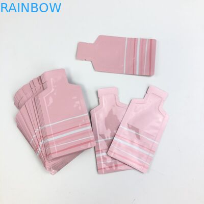 Fenêtre rose faite sur commande d'OEM Logo Size Resealable With Transparent pour les écrous secs de fruit empaquetant la poche