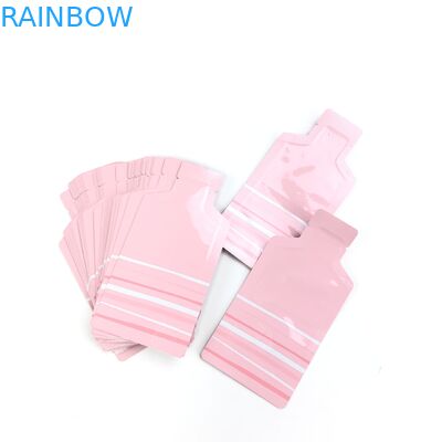 Fenêtre rose faite sur commande d'OEM Logo Size Resealable With Transparent pour les écrous secs de fruit empaquetant la poche