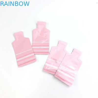 Fenêtre rose faite sur commande d'OEM Logo Size Resealable With Transparent pour les écrous secs de fruit empaquetant la poche