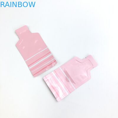 Fenêtre rose faite sur commande d'OEM Logo Size Resealable With Transparent pour les écrous secs de fruit empaquetant la poche