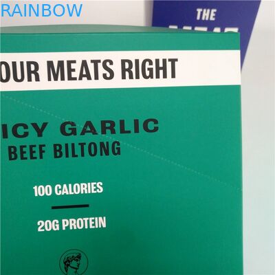 La coutume a imprimé le petit papier de carton de boeuf séché enferme dans une boîte la boîte de papier d'emballage pour la boîte de présentation de barre d'énergie de casse-croûte
