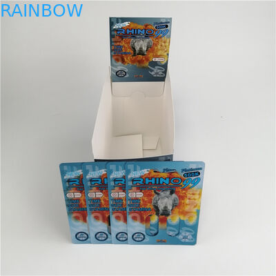 Emballage masculin de capsule d'amélioration de capsule de Pillls 3d de cartes en plastique vides faites sur commande de boursouflure