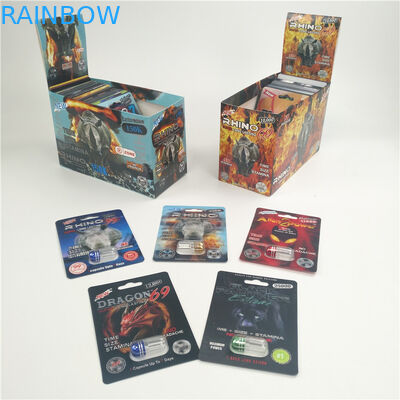 Carte CMYK de boursouflure du rhinocéros 7 3D 50000 200mic 3D de capsules