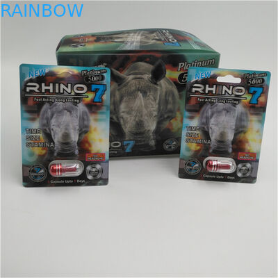 Boîte sexuelle de pilule rhinocéros 30000 chaud de vente de carte de PillPackaging 3D de sexe de carte de rhinocéros du nouveau en stock
