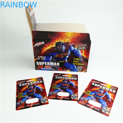 350g carton Gravnre imprimant l'emballage de carte de boursouflure pour la pilule de sexe