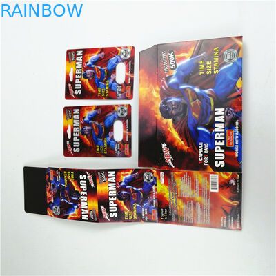 350g carton Gravnre imprimant l'emballage de carte de boursouflure pour la pilule de sexe