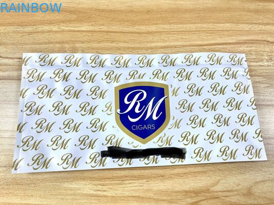 Les trois sacs plats rescellables de Mylar de joint latéral voient par l'emballage en plastique de poches de nourriture de mauvaise herbe de poches d'humidité de cigare