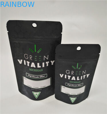 L'aluminium imprimé adapté aux besoins du client de catégorie comestible a stratifié le support zip-lock rescellable de sucrerie du doypack CBD de mylar vers le haut du sac