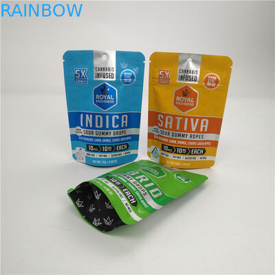 Bas sac 100micron de Mylar d'aluminium de Moq 3.5g 7g VMPET Alunminum