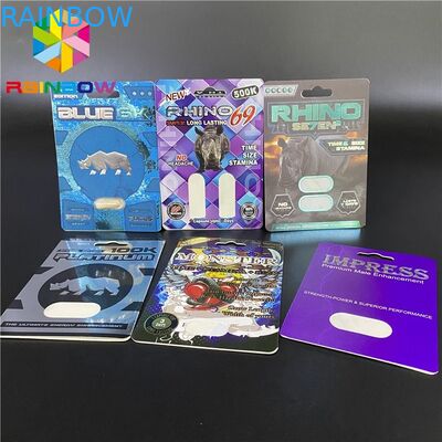 Cartes bleues du rhinocéros 3D de tableau blanc de 6K Plantinum 100K 350g