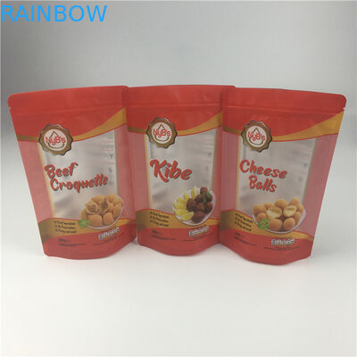 Sac zip-lock givré CMYK de papier d'aluminium de la fenêtre 120micron VMPET