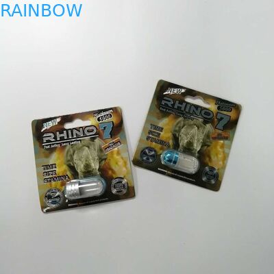 Cartes de papier de la panthère CMYK 8*12cm de pilules blanches noires de sexe pour la pilule