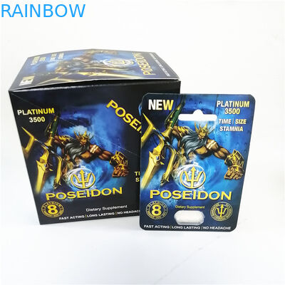 Les pilules de capsule de rhinocéros de paquet de minou boursouflent l'impression UV de carte