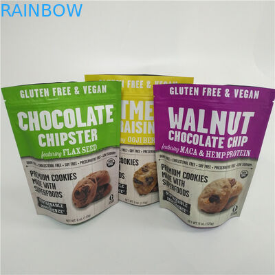 Le support de plastique vers le haut des sacs de empaquetage zip-lock a imprimé la catégorie comestible de 1 gallon