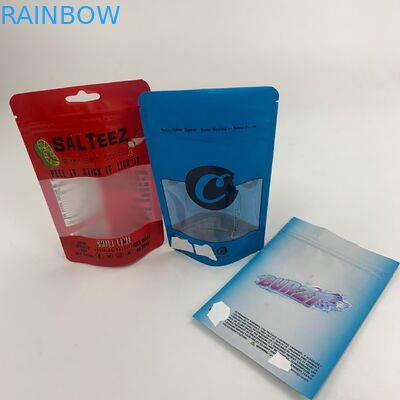 Preuve d'enfant de sac de conditionnement en plastique d'aluminium de Mylar de fenêtre d'espace libre d'huile de CBD