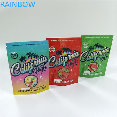 La poche latérale de joint zip-lock trois d'herbes de fleur de CBD a adapté aux besoins du client imprimé stratifié