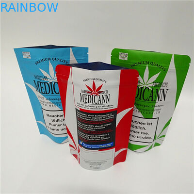 La poche latérale de joint zip-lock trois d'herbes de fleur de CBD a adapté aux besoins du client imprimé stratifié