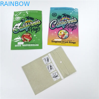 sachets en matière plastique faits sur commande de biscuit comestible de preuve d'odeur de 3.5g 1oz pour l'emballage alimentaire