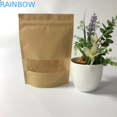 Le zip-lock de Papier d'emballage de cachetage de stockage de nourriture tiennent le logo fait sur commande de poche