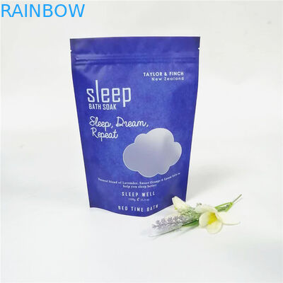 Sachets en matière plastique de sel de mer d'océan empaquetant l'individu tenant le logo fait sur commande rescellable