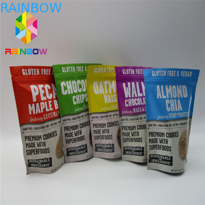 De Mylar de papier d'aluminium de support catégorie comestible imprimée par sacs zip-lock en plastique