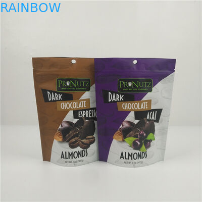 Support imprimé fait sur commande en plastique de tirette de catégorie comestible vers le haut des poches pour la barre de chocolat