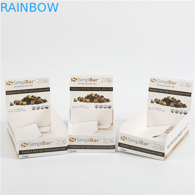 La coutume d'emballage de boîte de papier de carton d'affichage de barre de chocolat de fruit de casse-croûte a imprimé