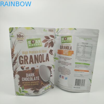 Le zip-lock tiennent l'emballage alimentaire recyclable de poches rescellables de papier d'aluminium