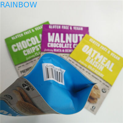 Les bonbons Digital en plastique faite sur commande à sucrerie imprimée se tiennent vers le haut des poches avec le dessus de tirette