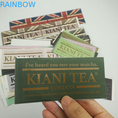 Bouteille d'eau imperméable adhésive adaptée aux besoins du client unique Logo Printed Labels Sticker fait sur commande de produit alimentaire d'autocollant